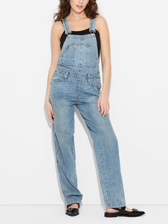 wild fable Denim - Wild Fable Women's Relaxed Baggy Overalls Size XS